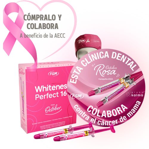 🎗BLANQUEAMIENTO WHITENESS PERFECT ROSA EDICIÓN ESPECIAL CONTRA EL CANCER 16% JER 5X3 G 